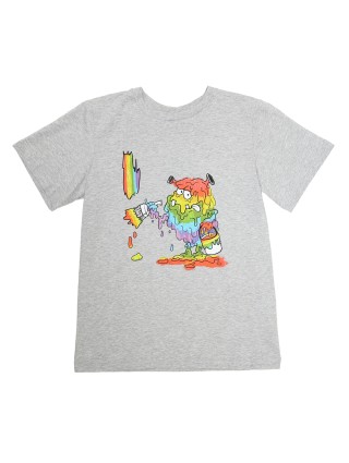 Серая футболка STELLA MCCARTNEY KIDS: фото - Invogue